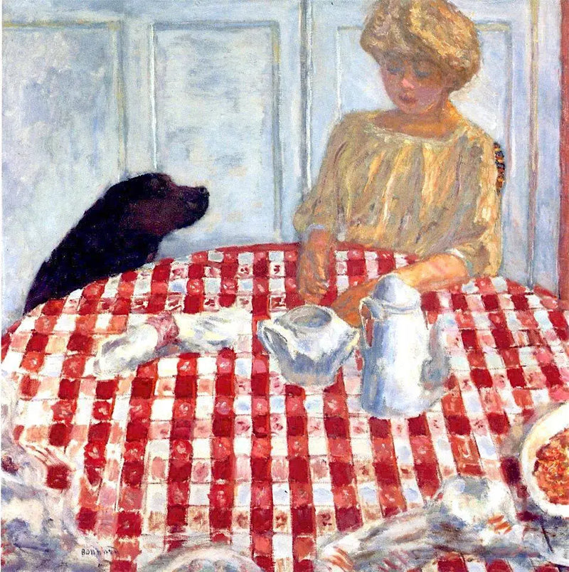 El Mantel a cuadros - Pierre Bonnard