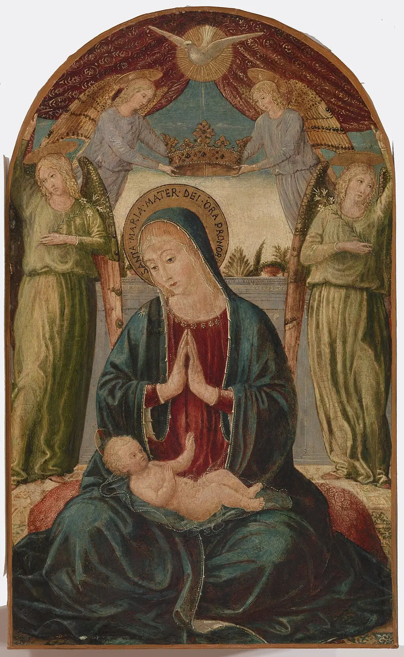 La Virgen con el Niño y ángeles - Benozzo Gozzoli