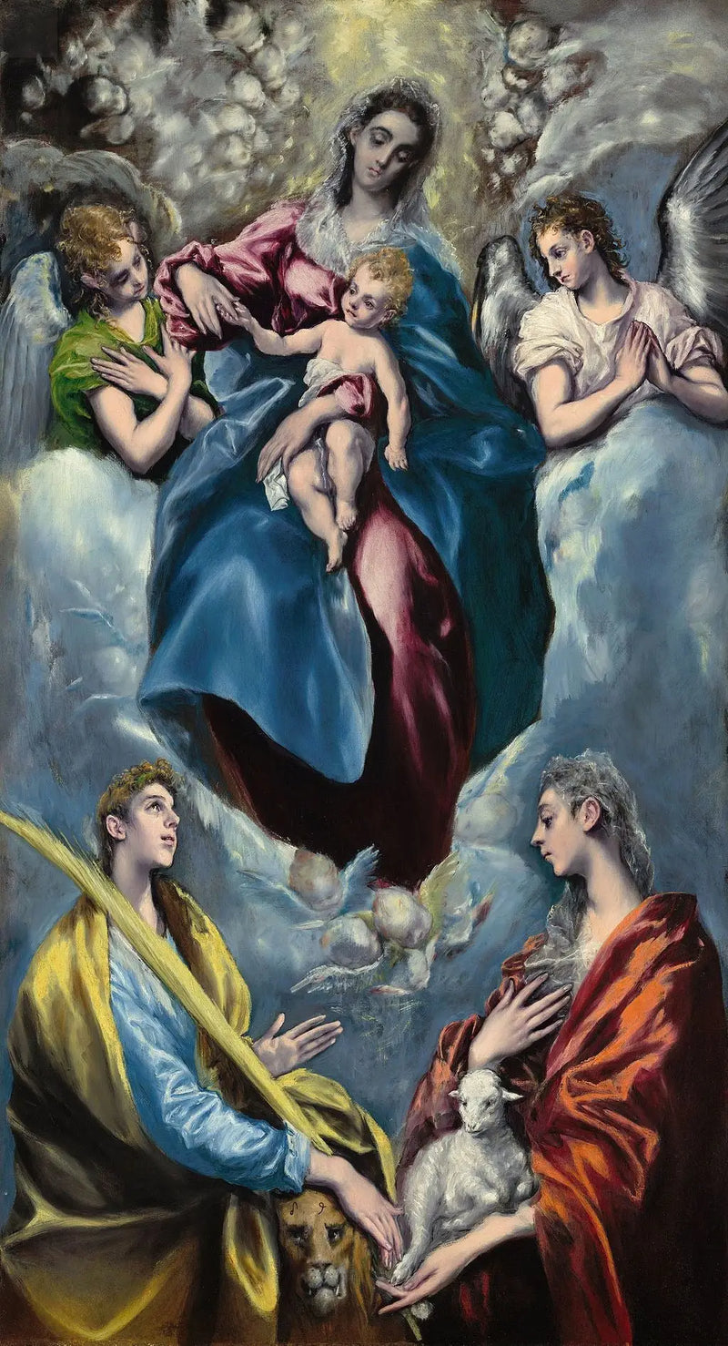 La Virgen con el Niño con Santa Martina y Santa Águeda - El Greco