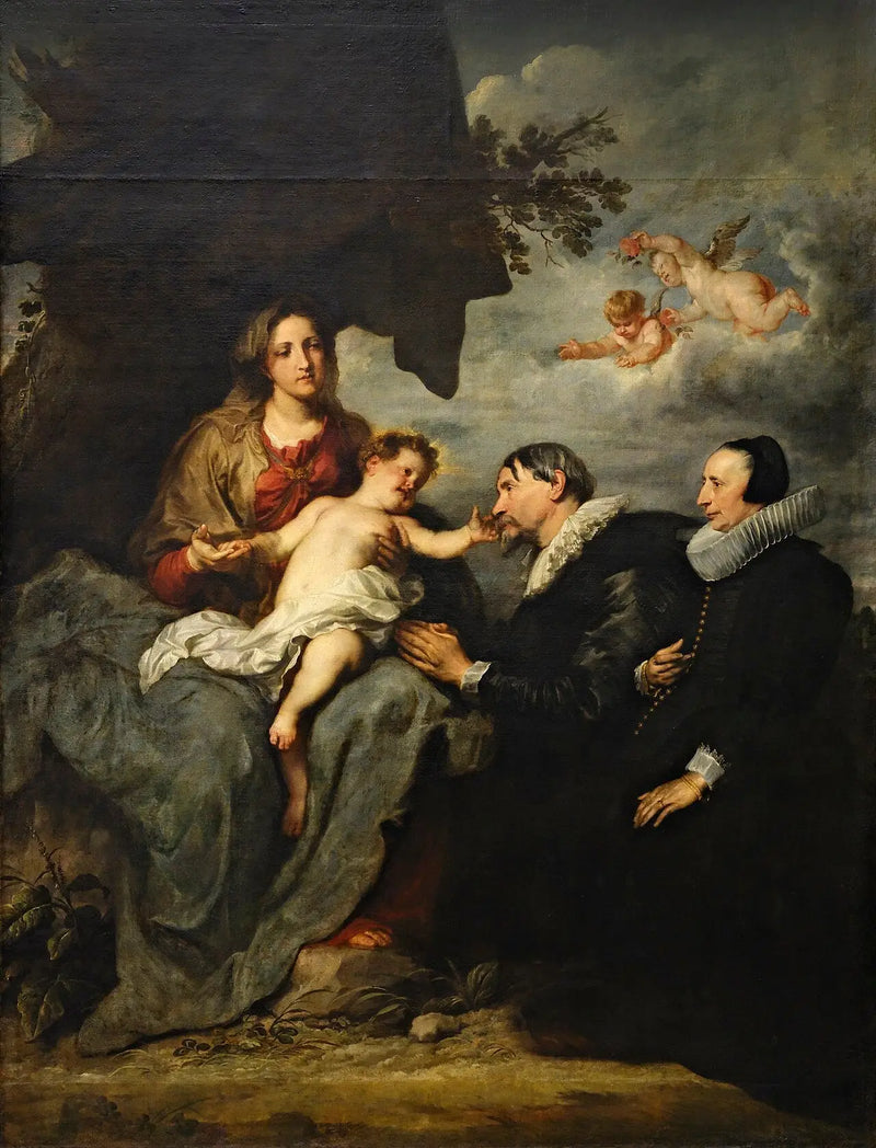 La Virgen con los dos donantes - Antoine van Dyck