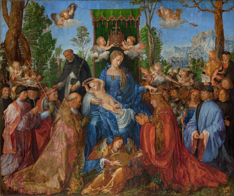 La Virgen de la fiesta del Rosario - Albrecht Dürer