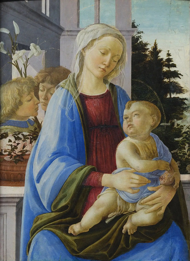 La Virgen y el Niño con dos ángeles - Filippino Lippi
