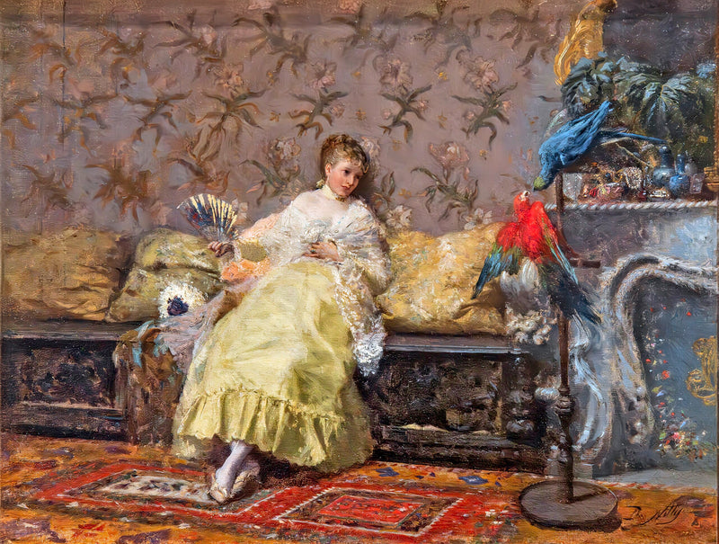 La dama con loros - Giuseppe De Nittis