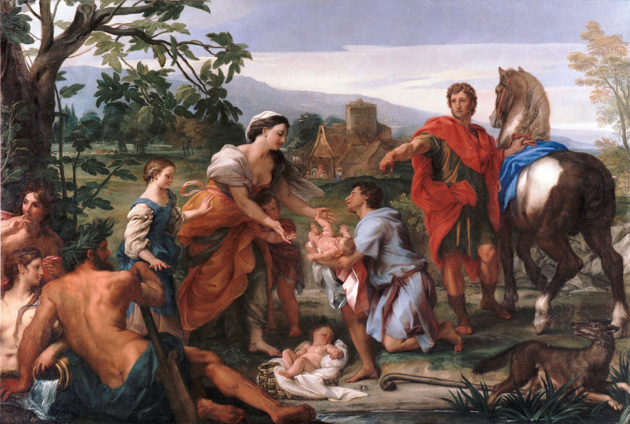 La découverte de Romulus et Rémus - Carlo Maratta