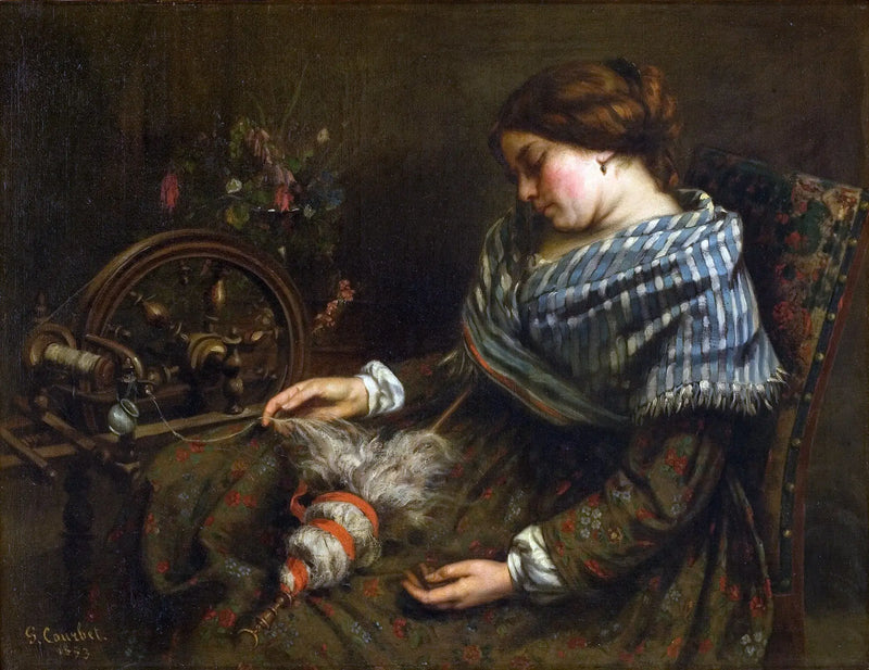 La hiladora dormida - Gustave Courbet