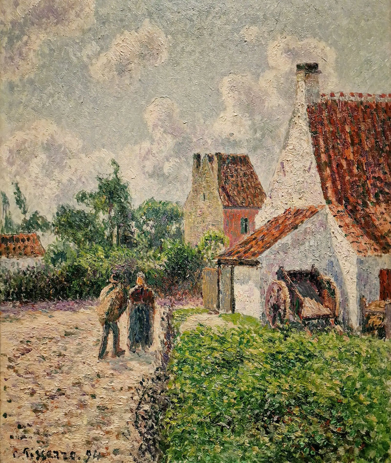 La casa rosa en Knokke - Camille Pissarro