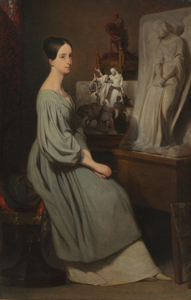 La princesa Marie de Orleans en su taller - Ary Scheffer