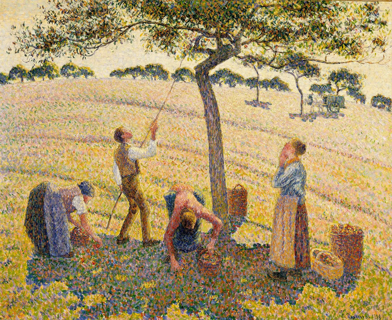 La cosecha de manzanas en Éragny - Camille Pissarro