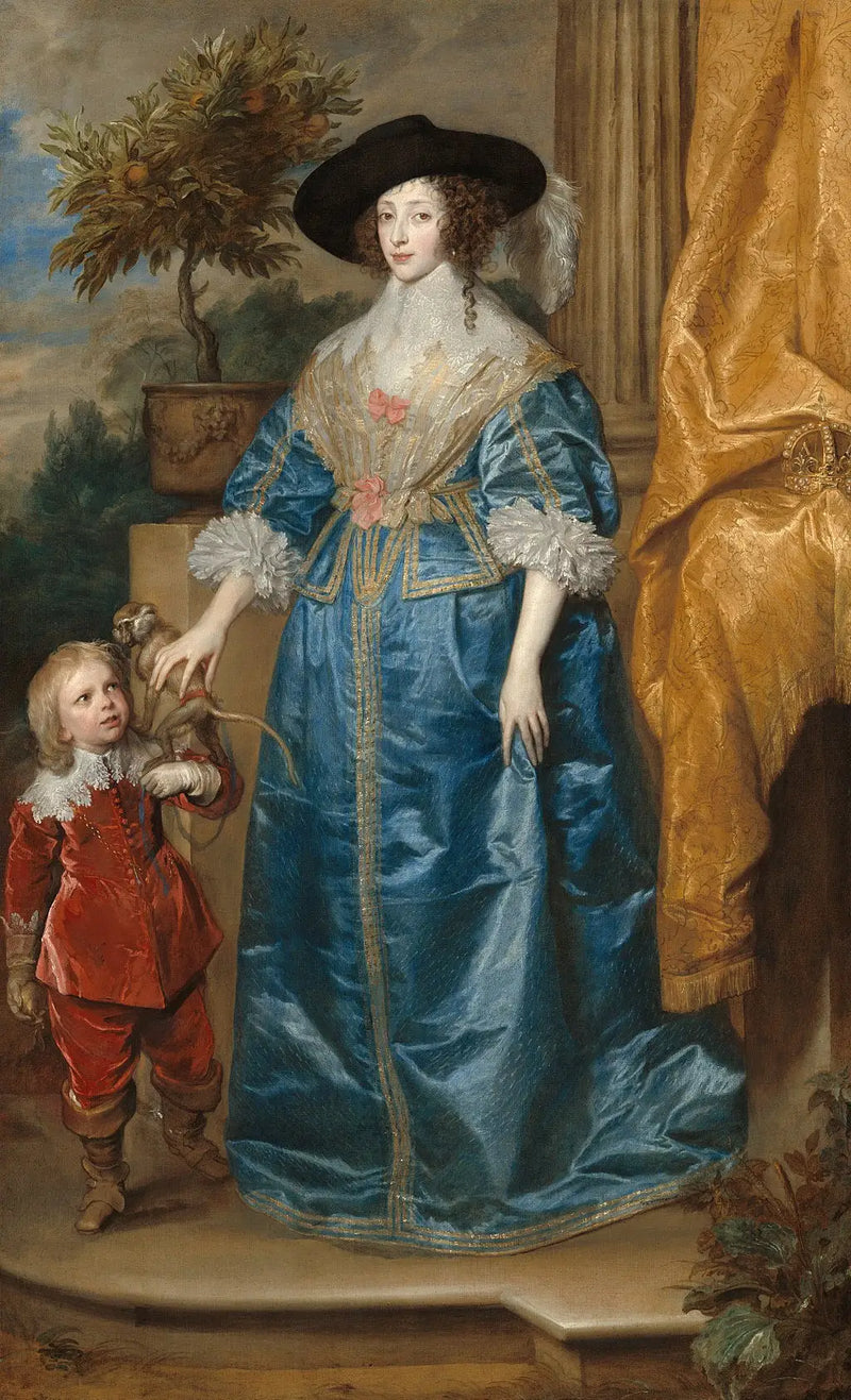 La reina Henriette Marie y su hijo, Sir Jeffrey Hudson - Antoine van Dyck
