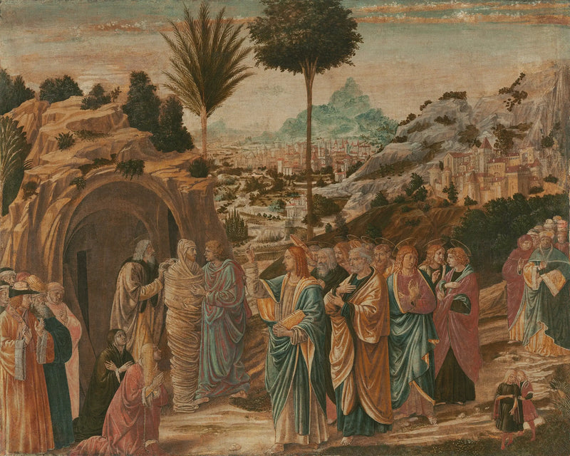 La resurrección de Lázaro - Benozzo Gozzoli