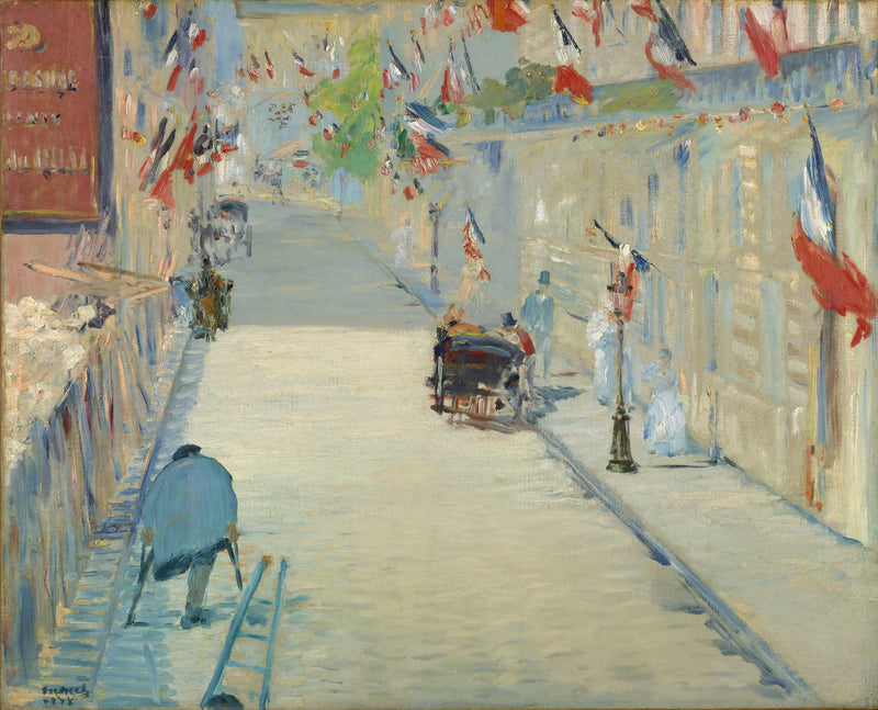 La calle Mosnier con banderas - Édouard Manet