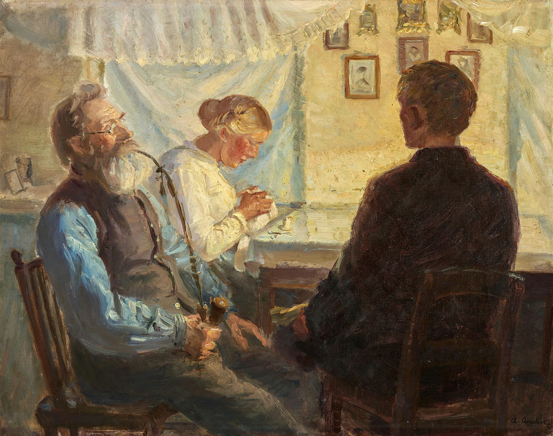 La visita del pretendiente. -Anna Ancher