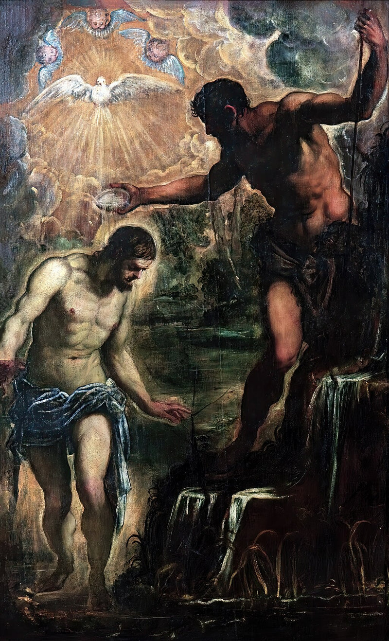 El Bautismo de Cristo - Jacopo Tintoretto