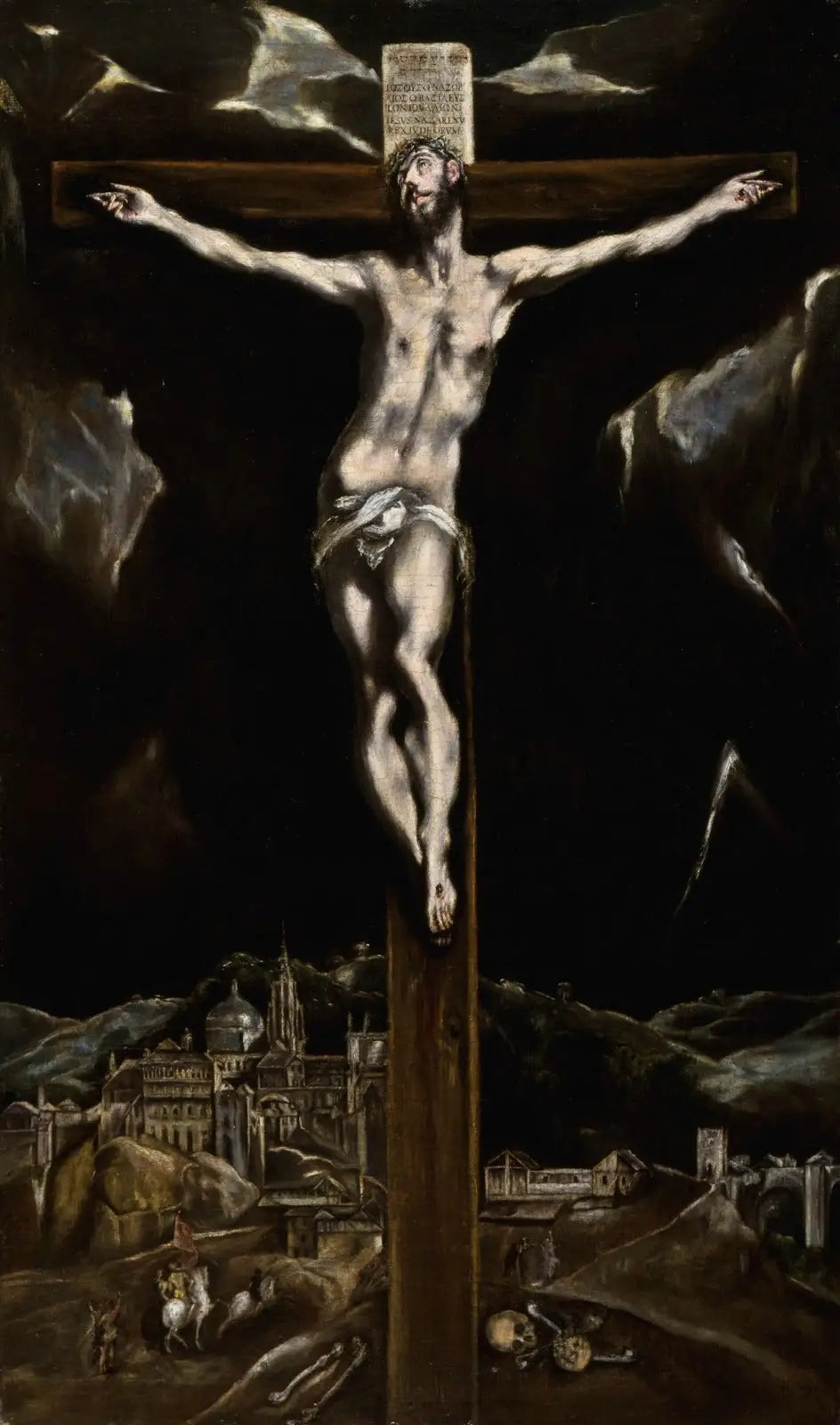 Le Christ en croix avec vue sur Tolède - El Greco - Alpha Reproduction