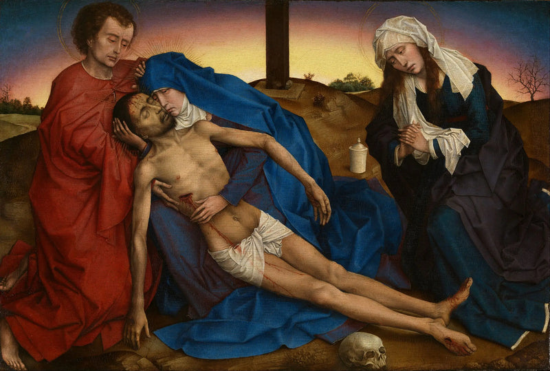 El Cristo llorando por su madre, san Juan y santa María Magdalena - Rogier van der Weyden