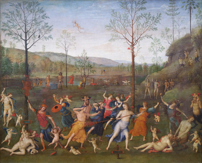 El combate del amor y la castidad - Pietro Perugino