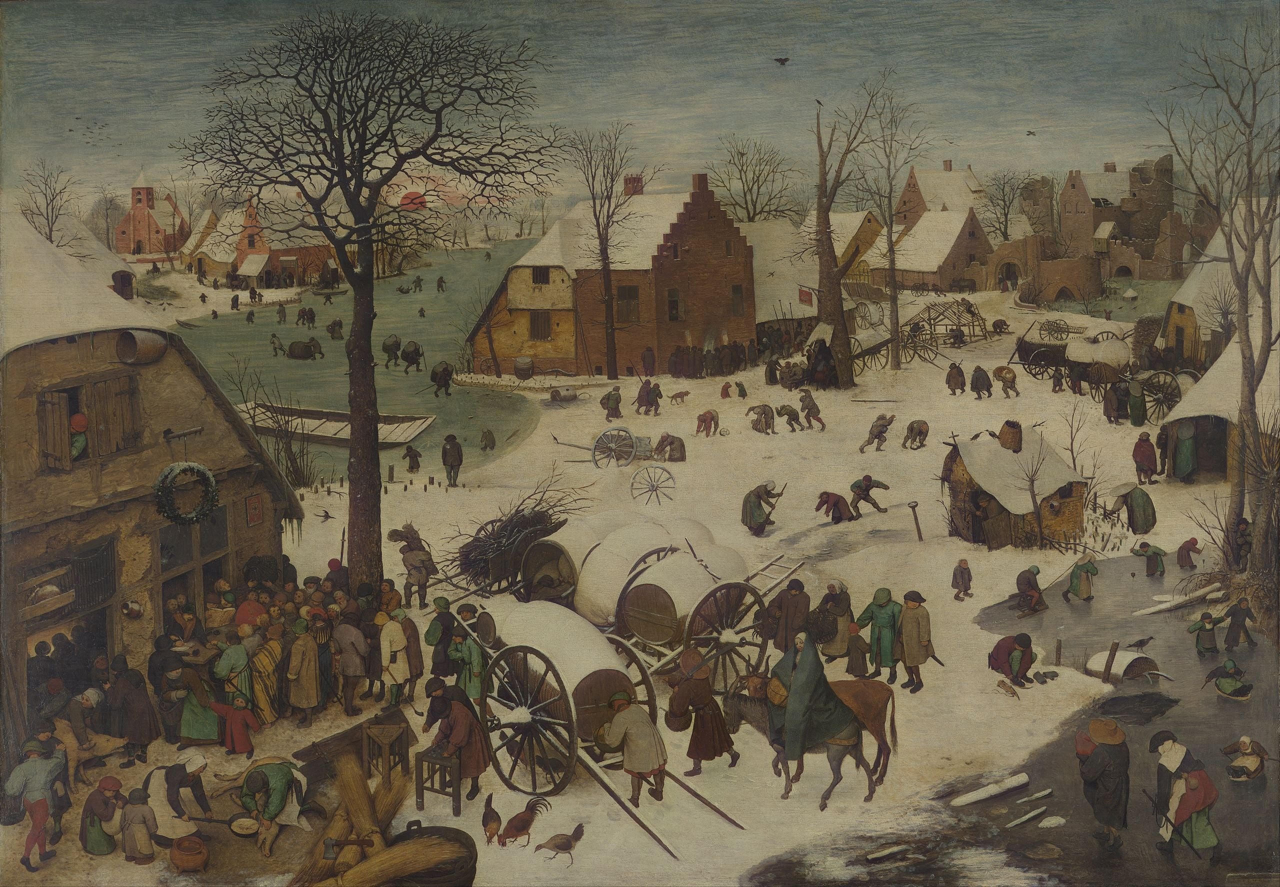 Le Dénombrement de Bethléem - Pieter Brueghel the Elder - Alpha Reproduction