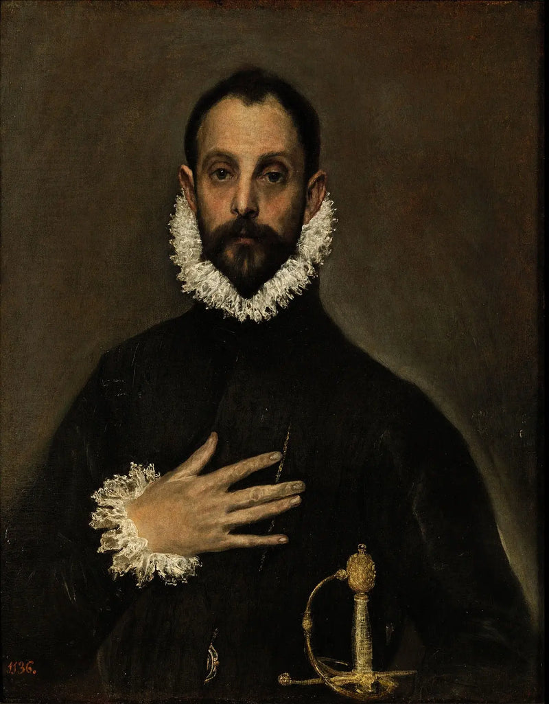 El caballero con la mano en el pecho - El Greco