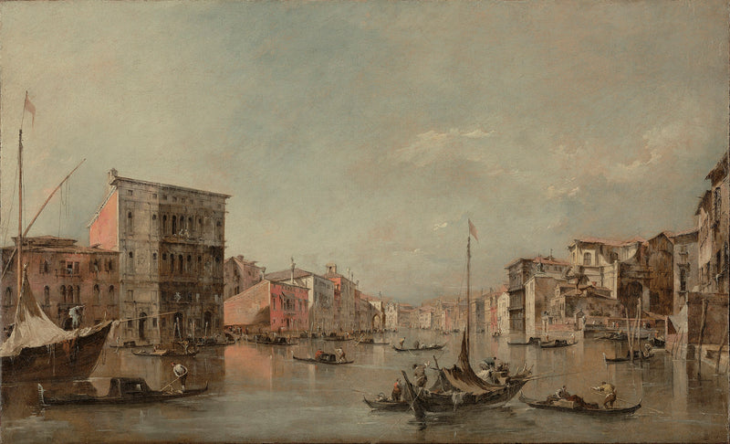 El Gran Canal en Venecia con el Palazzo Bembo - Francesco Guardi