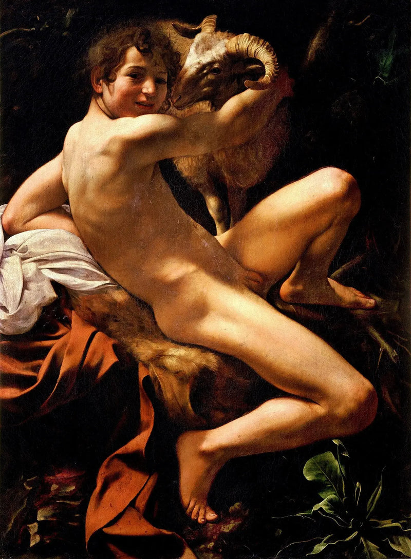 El Joven San Juan Bautista con el carnero - Caravaggio