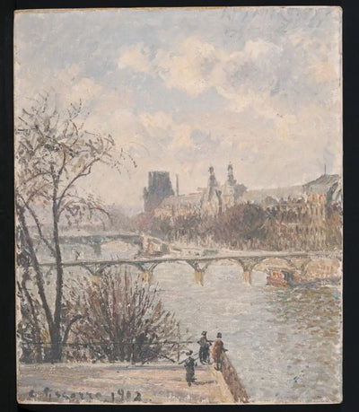 Reproduction du tableau « Le Louvre, matin - Camille Pissarro » par Alpha Reproduction en peinture à l’huile