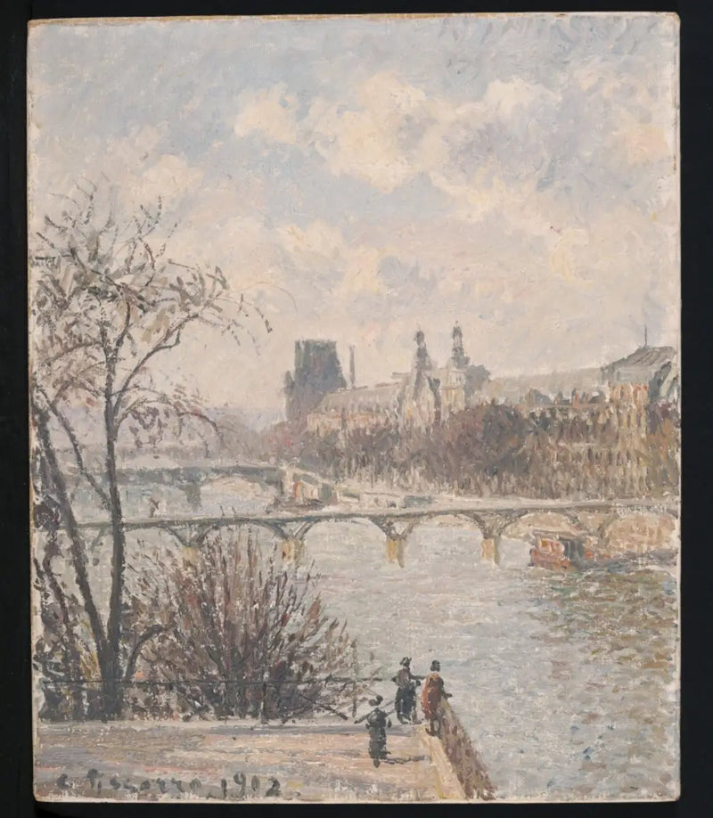 El Louvre, mañana - Camille Pissarro