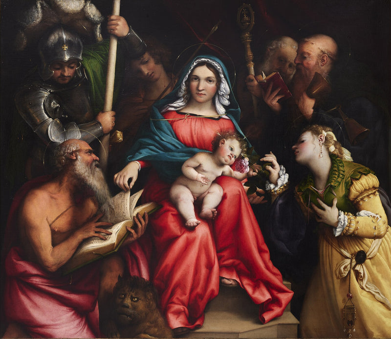 El matrimonio místico de Santa Catalina (Lotto, Roma) - Lorenzo Lotto