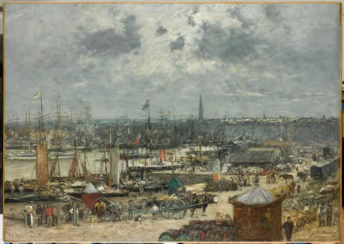 El Puerto de Burdeos - Eugène Boudin