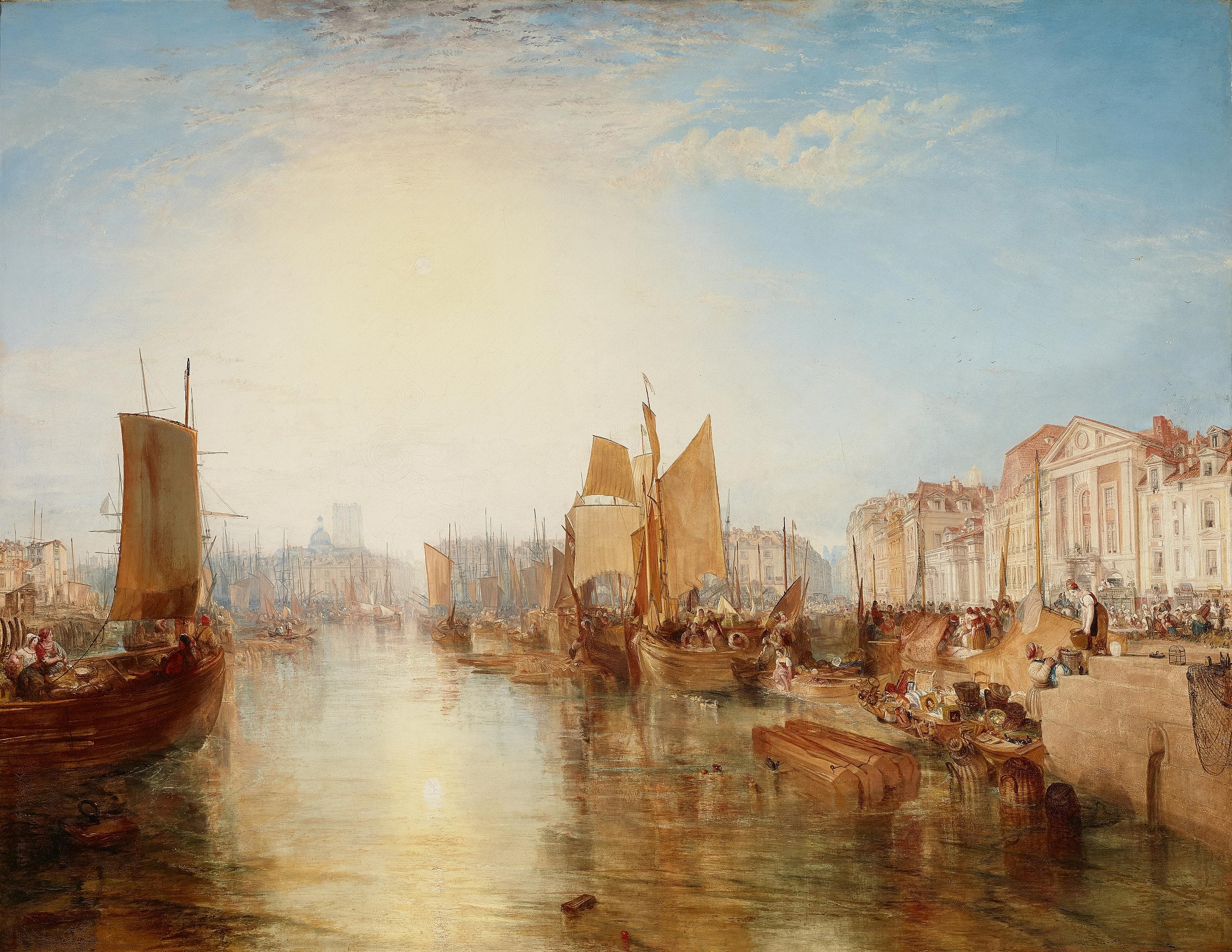 Reproduction du tableau « Le Port de Dieppe - J. M. W. Turner » par Alpha Reproduction en peinture à l’huile