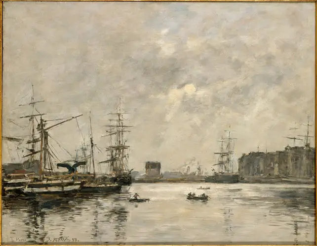 El Puerto de Le Havre, estanque de la Barre - Eugène Boudin