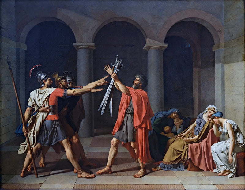 El Juramento de los Horacios - Jacques-Louis David