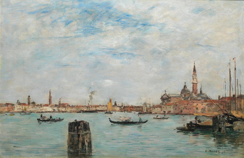 El canal de la Giudecca y San Giorgio Maggiore, Venecia - Eugène Boudin