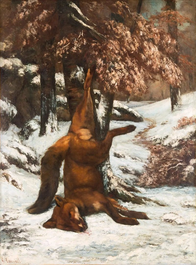 El zorro muerto - Gustave Courbet