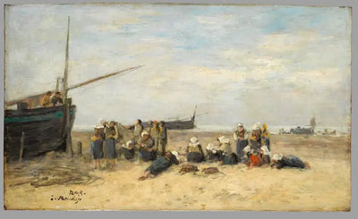Reproduction du tableau « Les Berckoises - Eugène Boudin » par Alpha Reproduction en peinture à l’huile