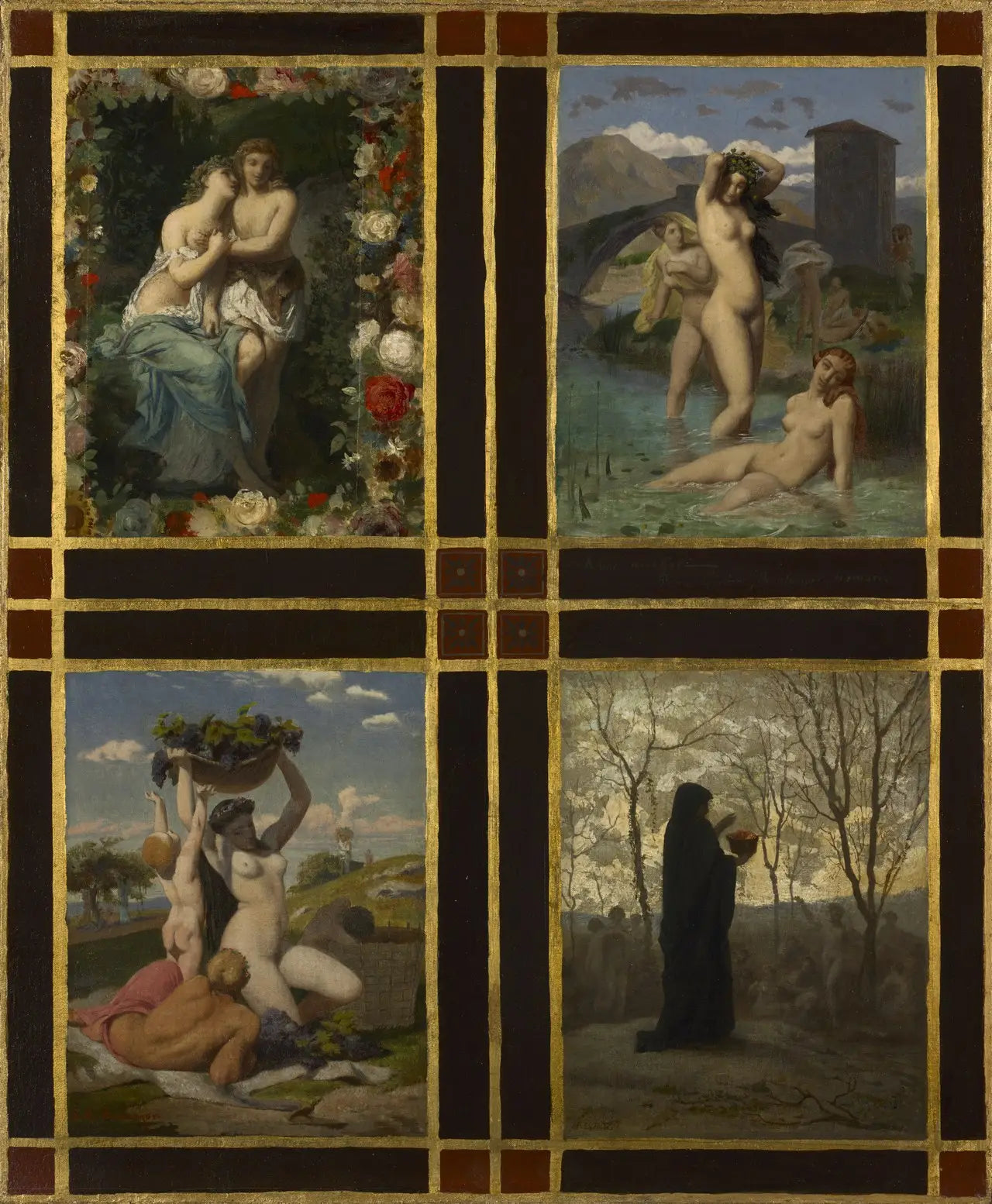 Reproduction du tableau « Les Quatre Saisons - Jean-Léon Gérôme » par Alpha Reproduction en peinture à l’huile