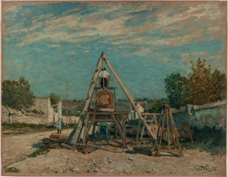 Los aserradores de largo - Alfred Sisley