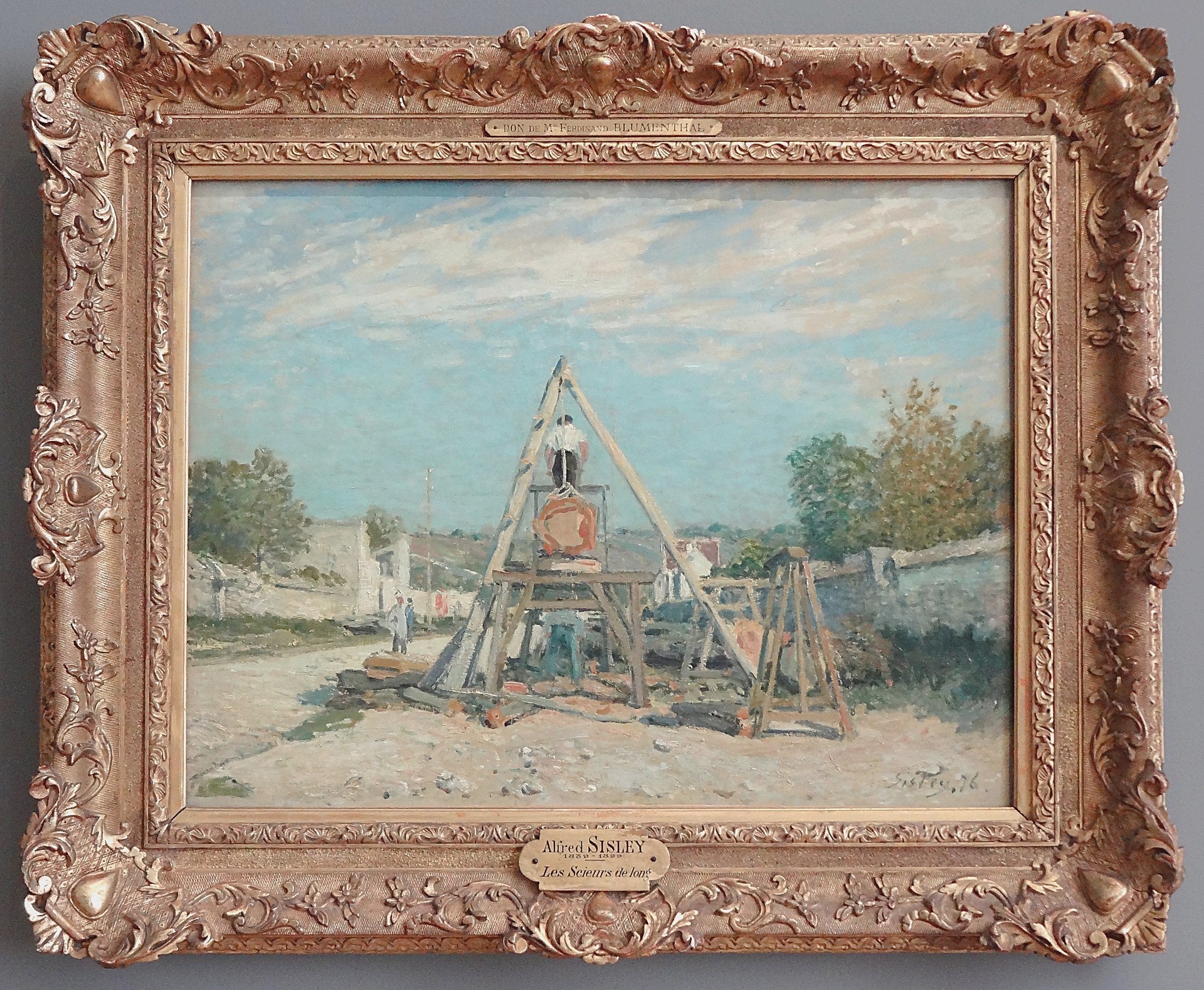 Los aserradores de largo - Alfred Sisley