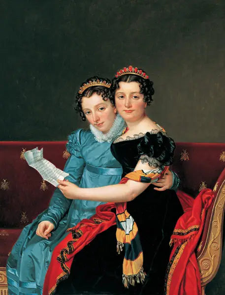 Las hermanas Zénaïde y Charlotte Bonaparte - Jacques-Louis David