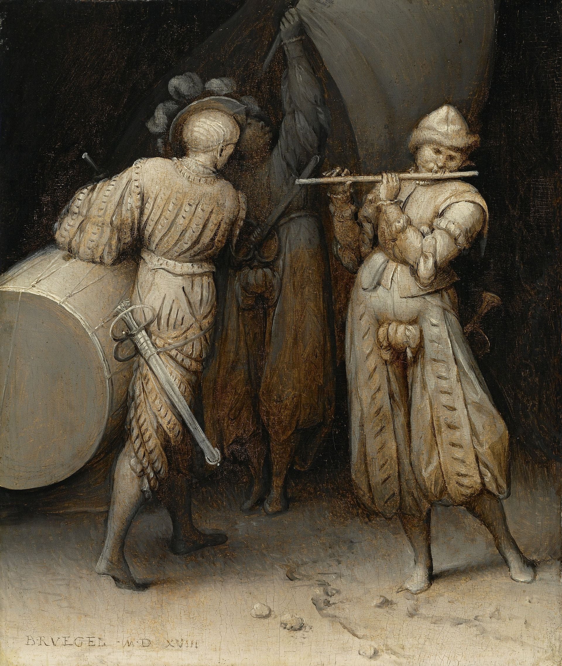 Les trois soldats - Pieter Brueghel the Elder