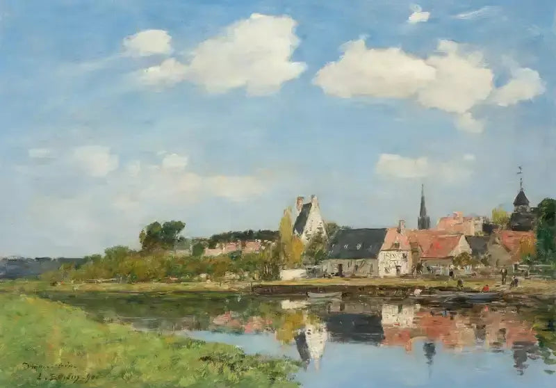 El viejo puerto de Touques - Eugène Boudin