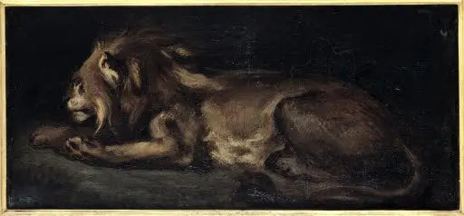 León acostado - Eugène Delacroix