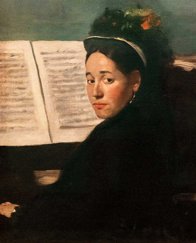 Mademoiselle Dihau al piano - Edgar Degas