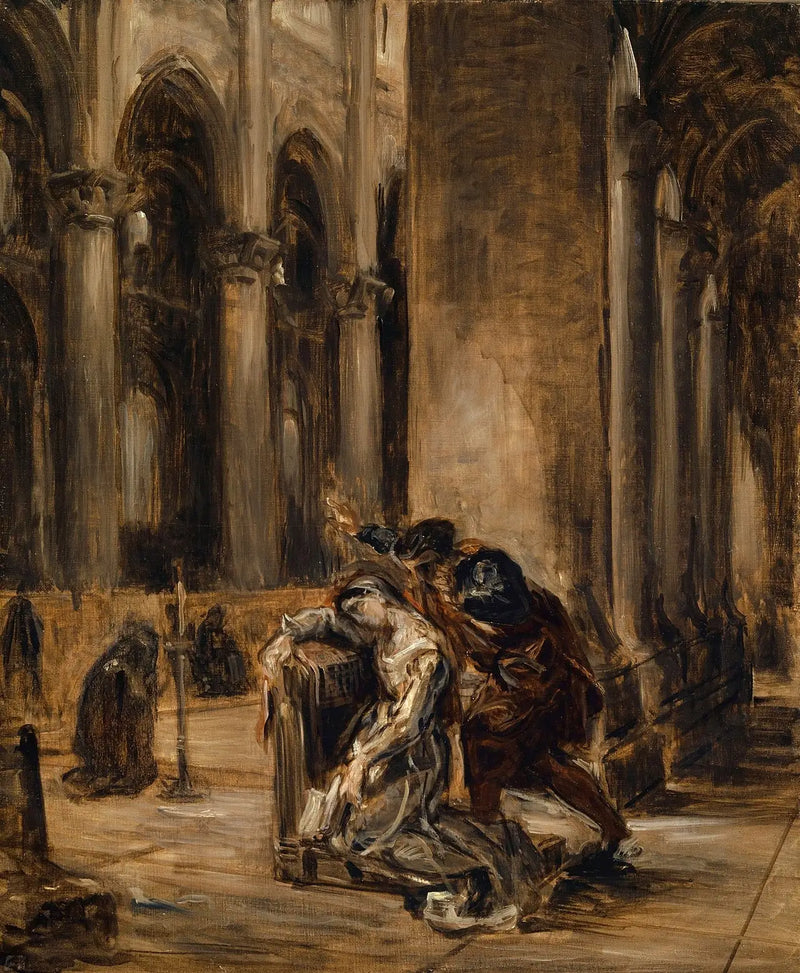 Margarita en la iglesia - Eugène Delacroix
