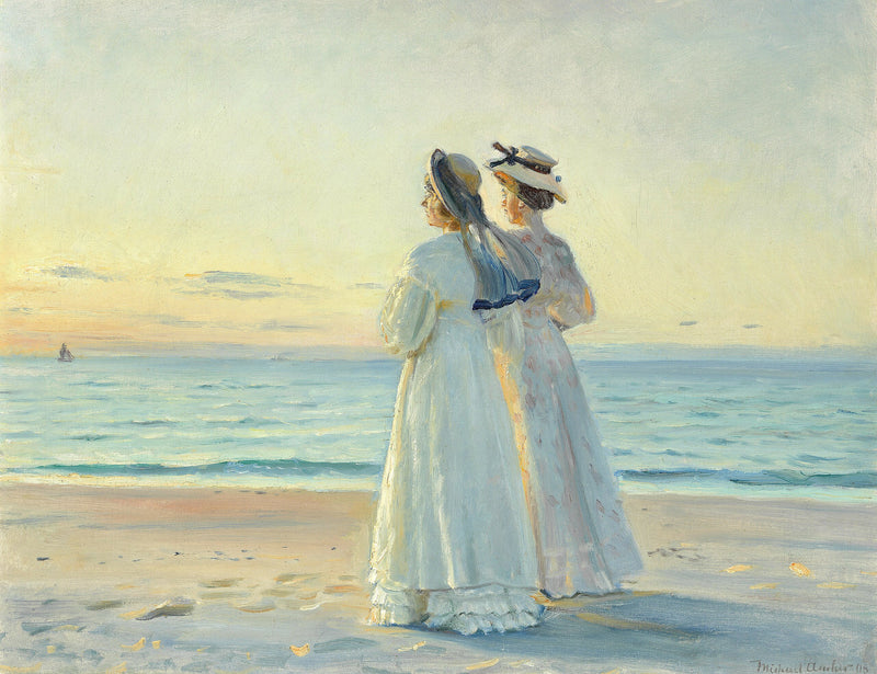 Marie Dinesen y Anna Bitch en Skagen Nordstrand - Michael Peter Ancher