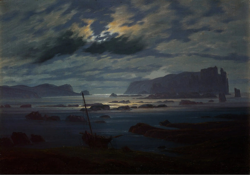 Mar del Norte a la luz de la luna - Caspar David Friedrich