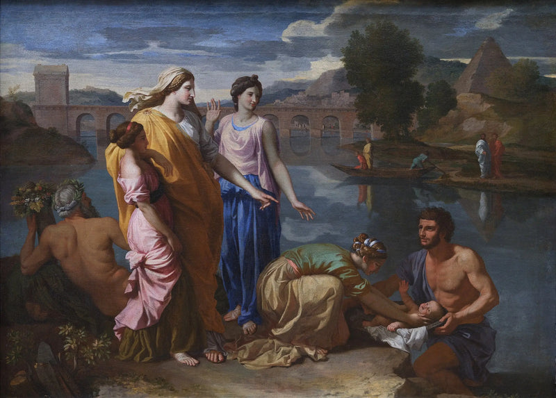 Moisés salvado de las aguas - Nicolas Poussin