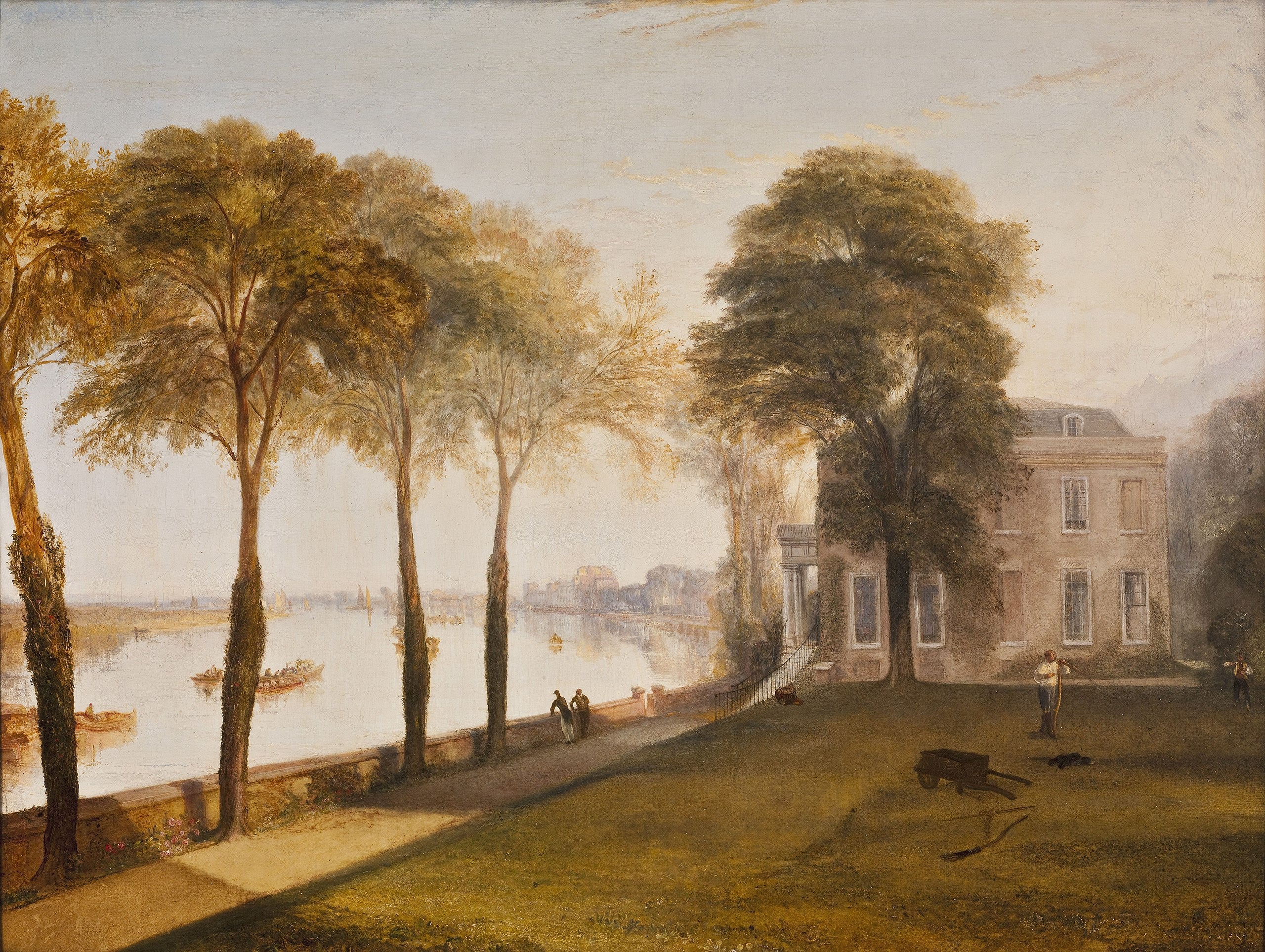 Reproduction du tableau « Mortlake Terrace: Early Summer Morning - J. M. W. Turner » par Alpha Reproduction en peinture à l’huile