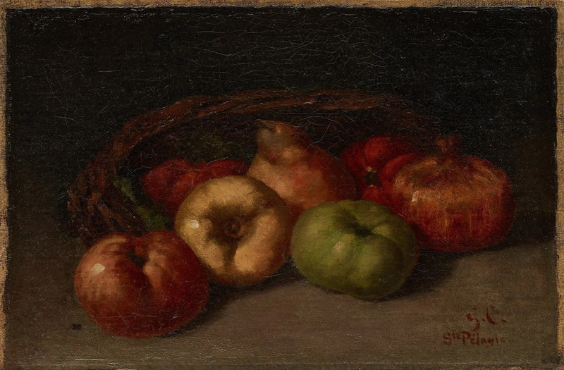 Naturaleza muerta con manzanas, peras y granadas - Gustave Courbet