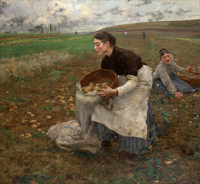 Octobre, récolte des pommes de terre - Jules Bastien-Lepage