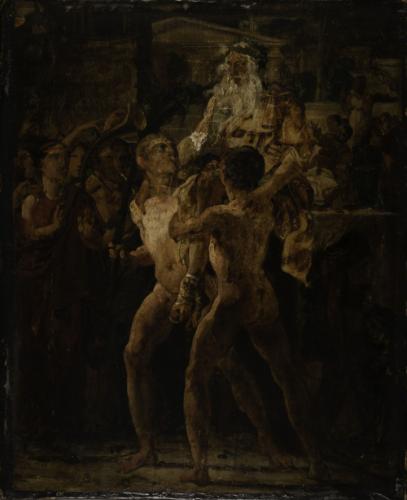 Reproduction du tableau « Ovation d'Homère, esquisse. Sujet antique - Théodore Géricault » par Alpha Reproduction en peinture à l’huile